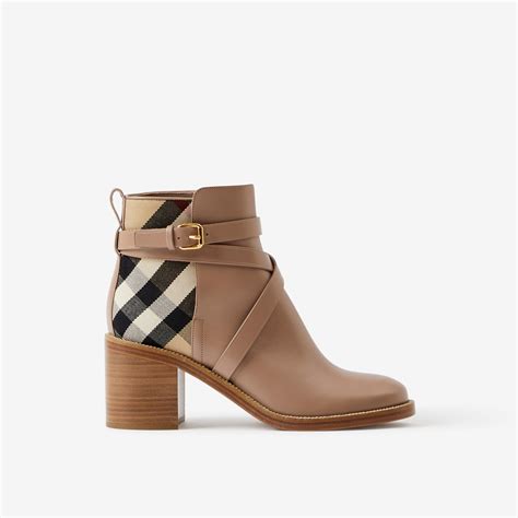 burberry house check leather boots|Burberry Limited.